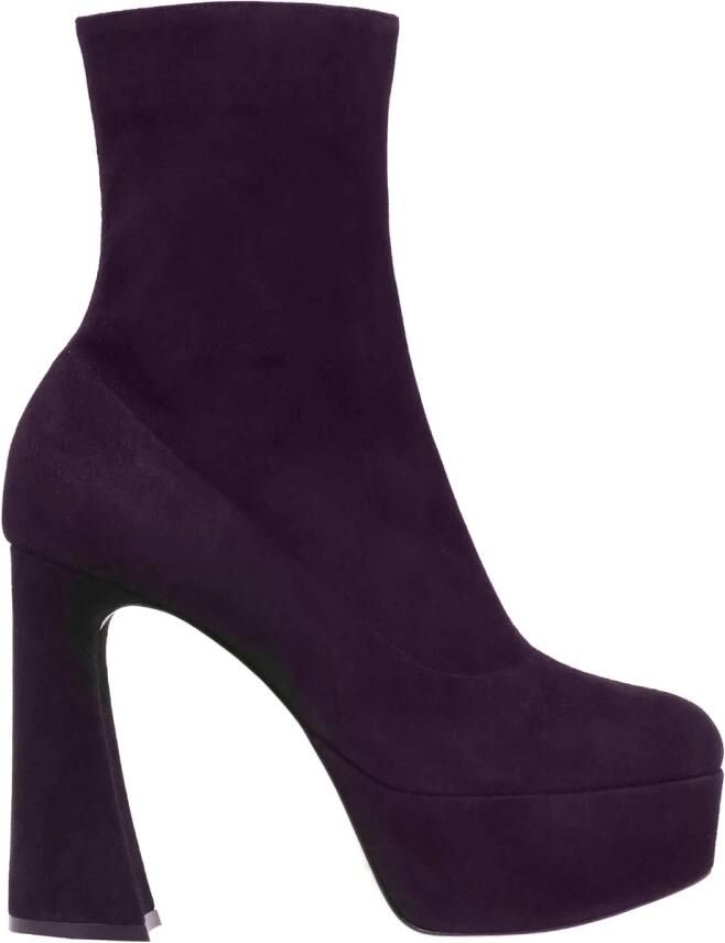 Gianvito Rossi Paarse Velvet Pumps Schoenen Made in Italy
