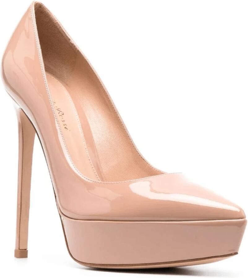 Gianvito Rossi Perzikroze Platform Pumps van Lakleer - Foto 2