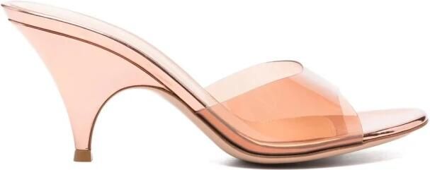 Gianvito Rossi Plexi Kittenhak Mules