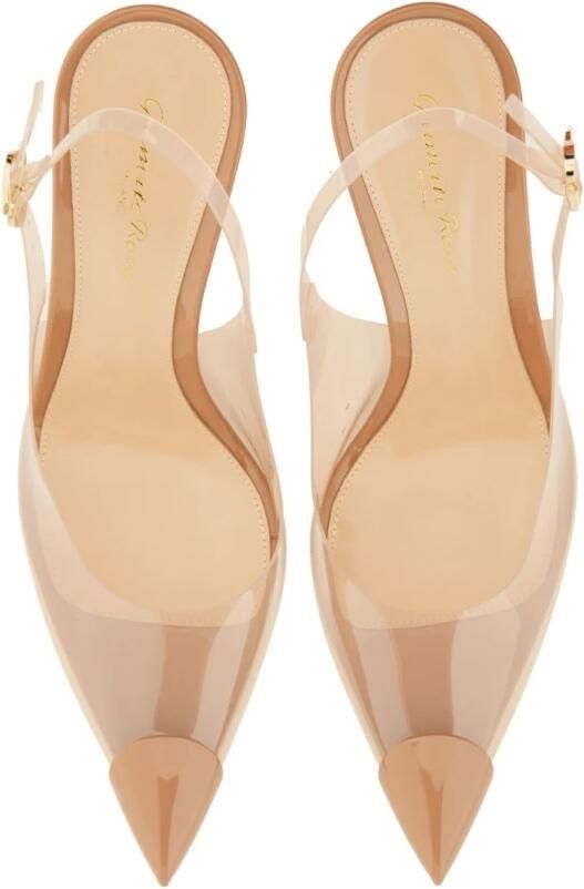 Gianvito Rossi Hoge hakken Diana 85 In Pvc Pumps Slingback in beige - Foto 15