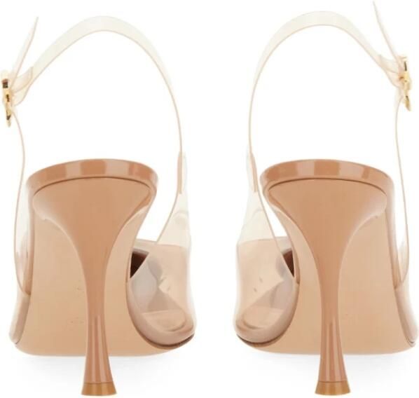 Gianvito Rossi Hoge hakken Diana 85 In Pvc Pumps Slingback in beige - Foto 17