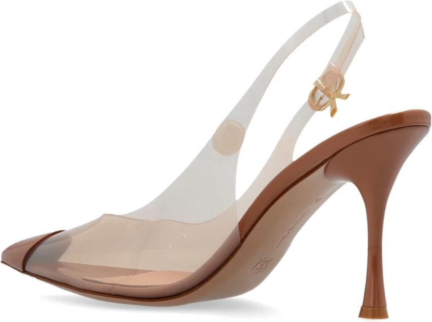 Gianvito Rossi Hoge hakken Diana 85 In Pvc Pumps Slingback in beige - Foto 7