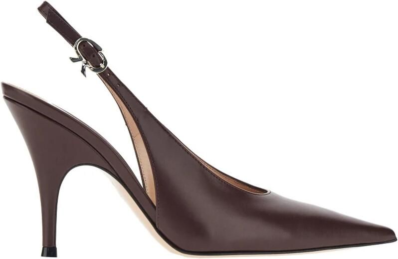 Gianvito Rossi Sofia Leren Slingback Pumps