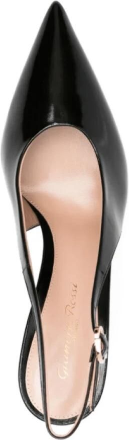 Gianvito Rossi Zwarte Leren Slingback Stiletto Pumps - Foto 4