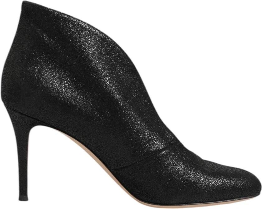 Gianvito Rossi Zwarte Metallic Leren Stiletto Pumps