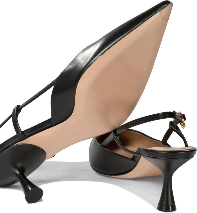 Gianvito Rossi Zwarte Pumps met Gouden Lintgesp - Foto 2