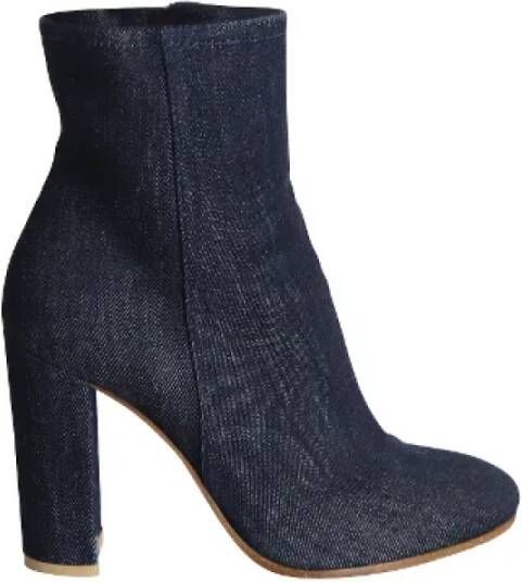 Gianvito Rossi Pre-owned Cotton boots Blue Dames
