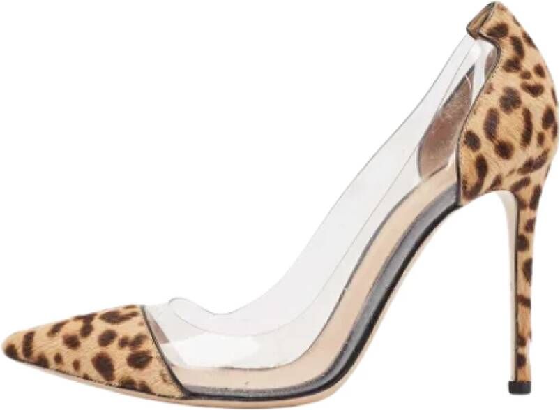 Gianvito Rossi Pre-owned Fabric heels Brown Dames