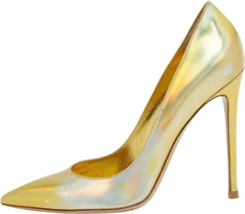 Gianvito Rossi Pre-owned Fabric heels Yellow Dames