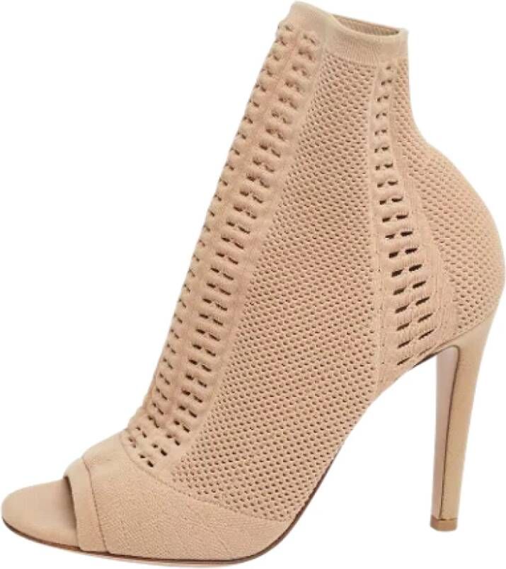 Gianvito Rossi Pre-owned Knit boots Beige Dames