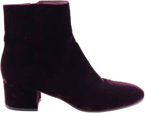 Gianvito Rossi Pre-owned Leather boots Purple Dames
