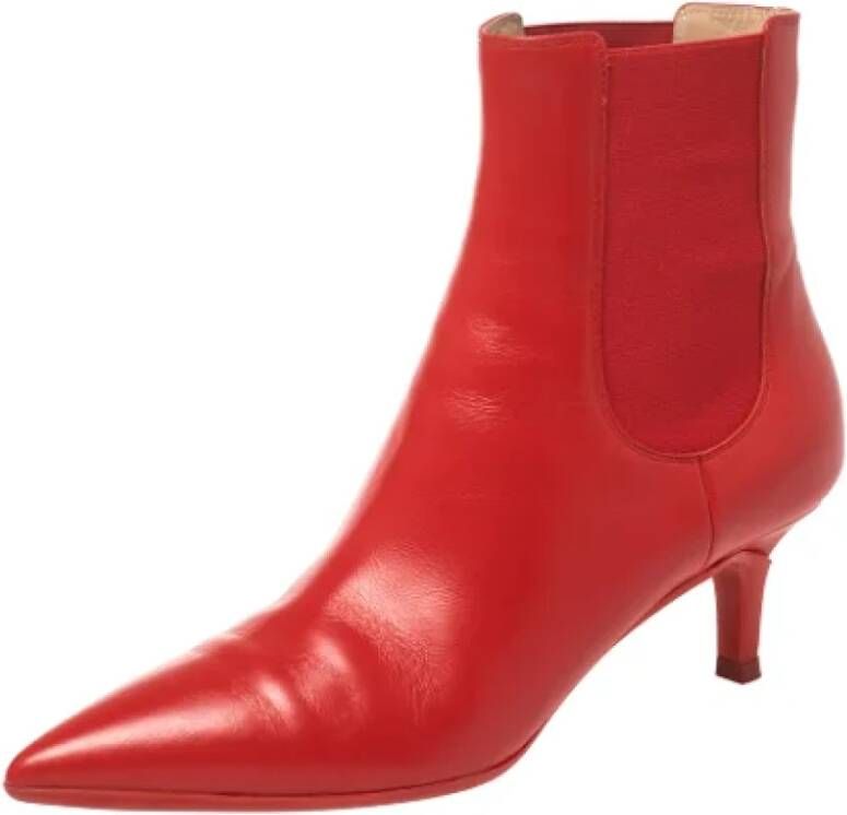 Gianvito Rossi Pre-owned Leather boots Red Dames