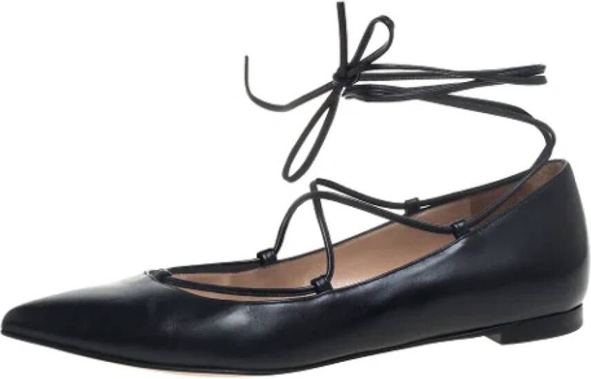 Gianvito Rossi Pre-owned Leather flats Black Dames