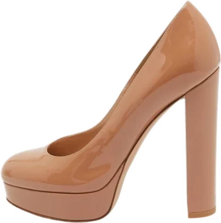 Gianvito Rossi Pre-owned Leather heels Beige Dames