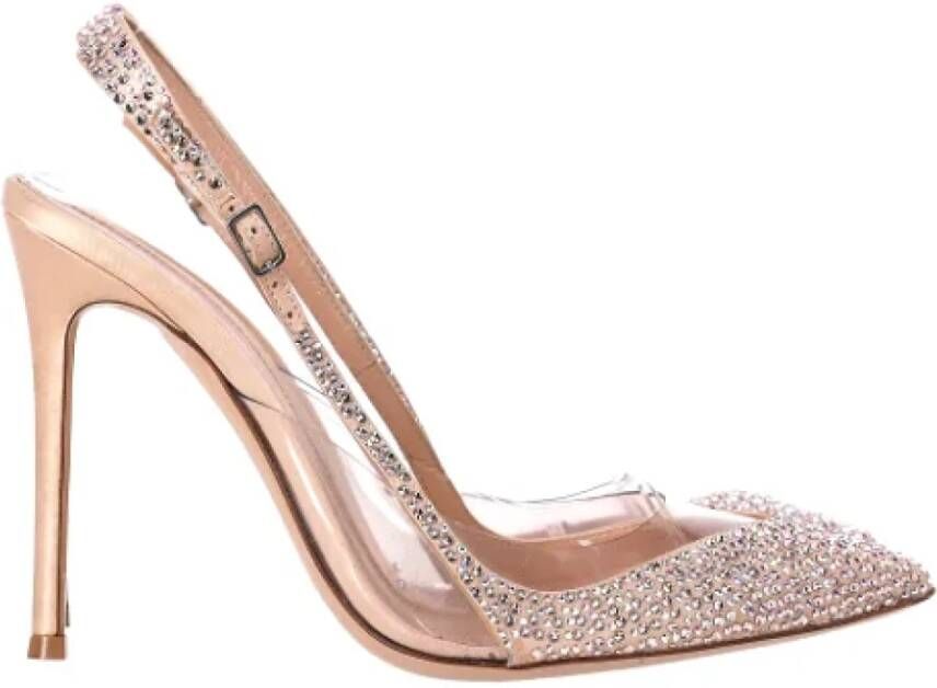 Gianvito Rossi Pre-owned Leather heels Beige Dames