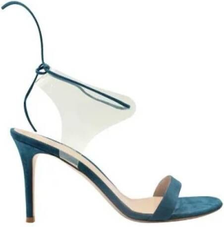 Gianvito Rossi Pre-owned Leather sandals Blue Dames