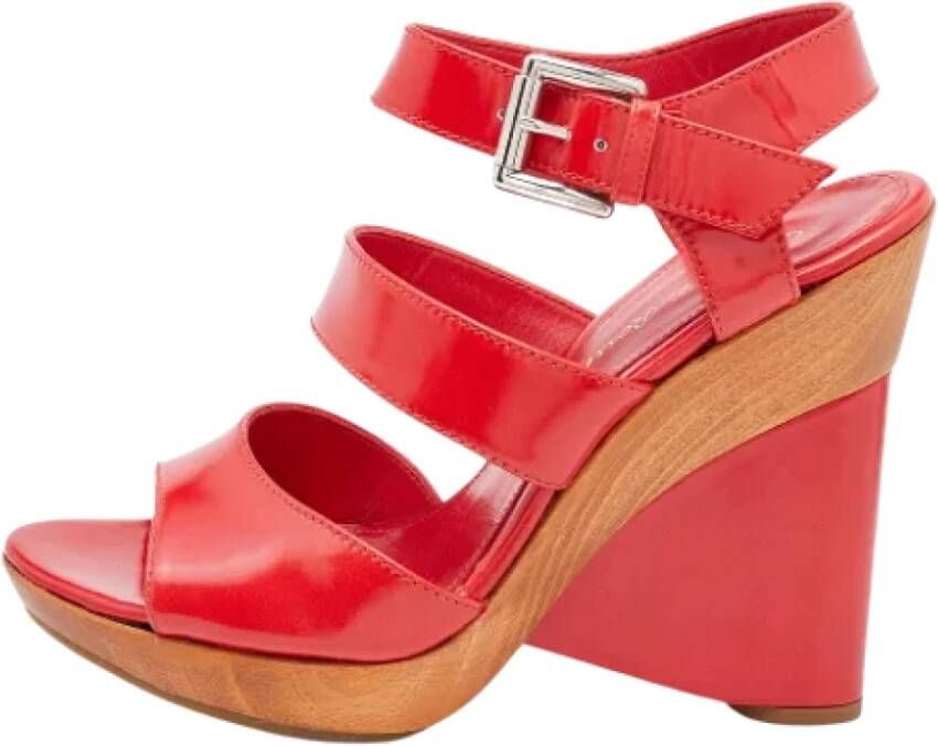 Gianvito Rossi Pre-owned Leather sandals Red Dames