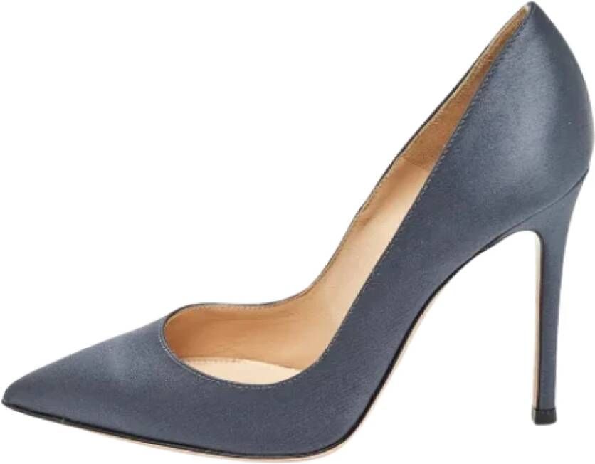 Gianvito Rossi Pre-owned Satin heels Blue Dames