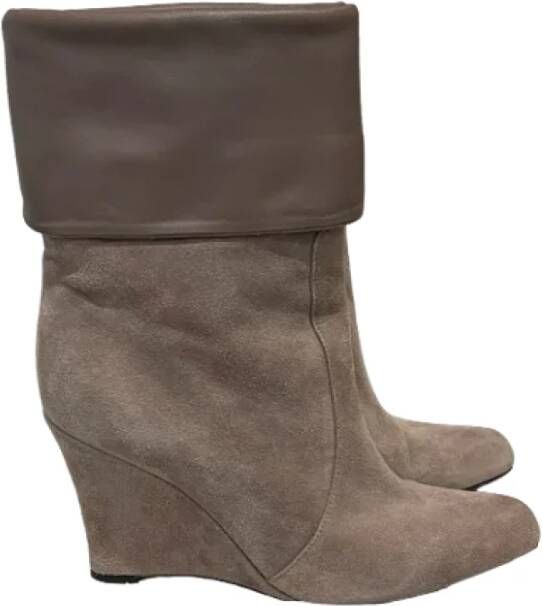 Gianvito Rossi Pre-owned Suede boots Beige Dames