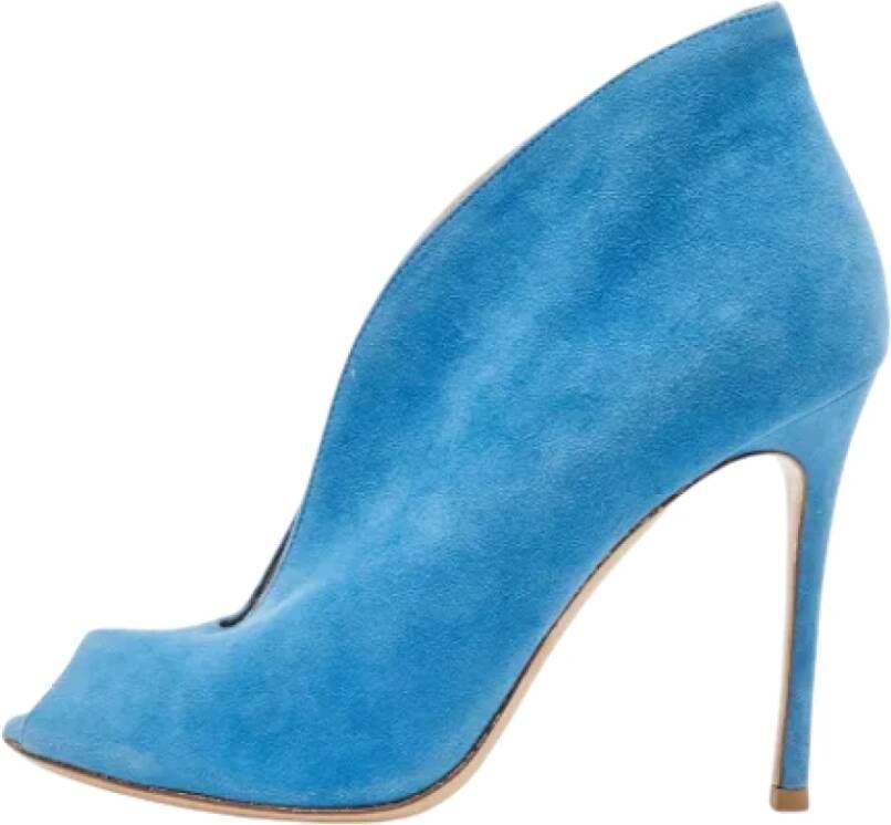 Gianvito Rossi Pre-owned Suede boots Blue Dames
