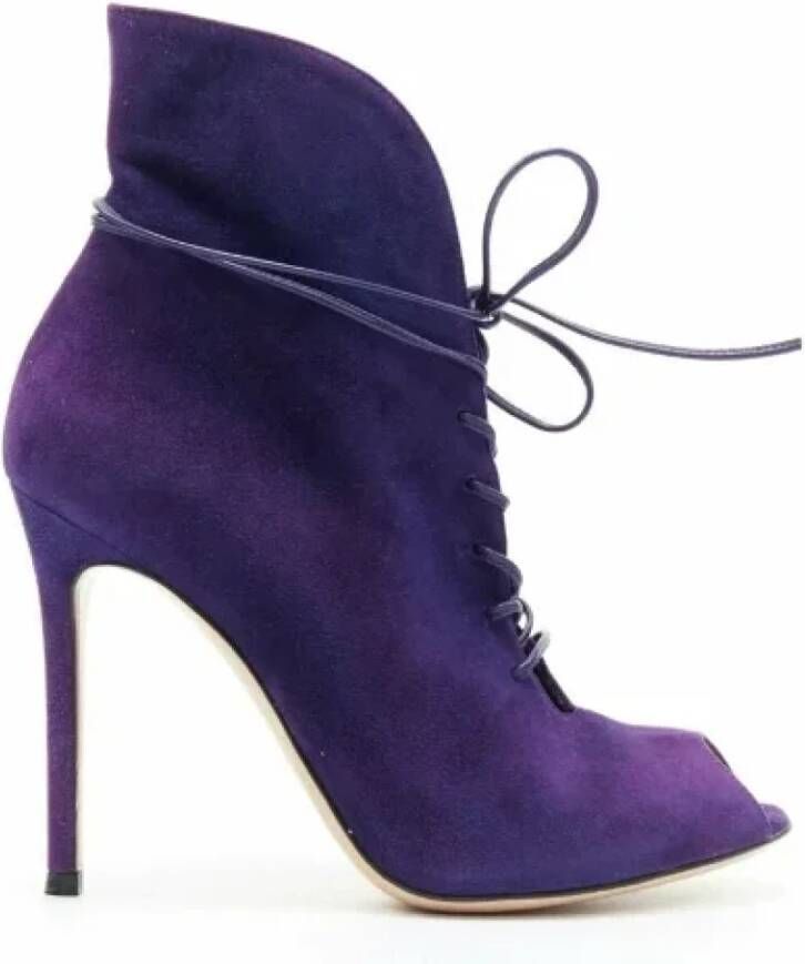 Gianvito Rossi Pre-owned Suede boots Purple Dames