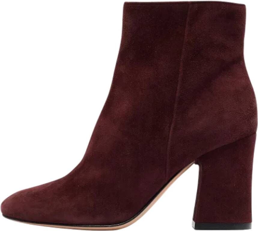 Gianvito Rossi Pre-owned Suede boots Purple Dames