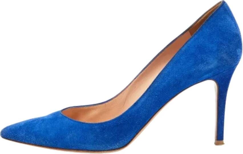 Gianvito Rossi Pre-owned Suede heels Blue Dames