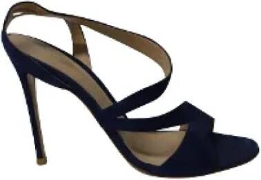 Gianvito Rossi Pre-owned Suede heels Blue Dames