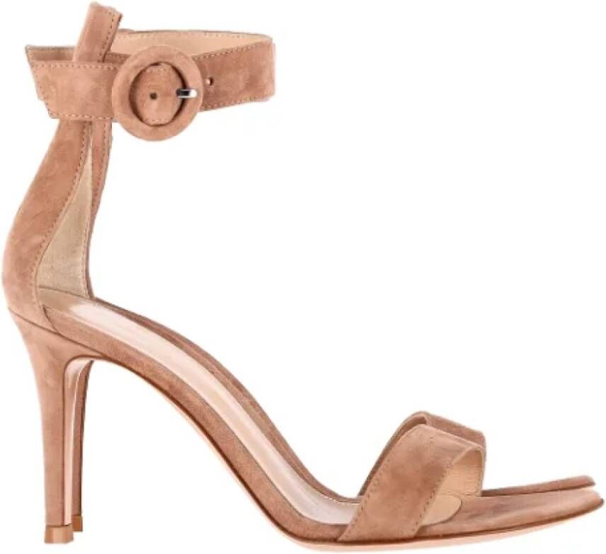 Gianvito Rossi Pre-owned Suede heels Brown Dames