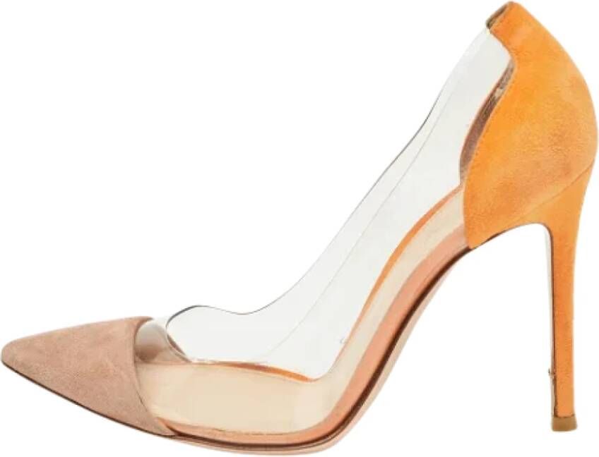 Gianvito Rossi Pre-owned Suede heels Orange Dames