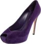 Gianvito Rossi Pre-owned Suede heels Purple Dames - Thumbnail 1