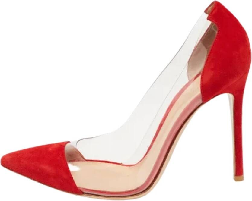 Gianvito Rossi Pre-owned Suede heels Red Dames