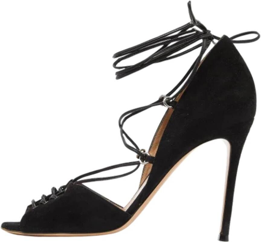 Gianvito Rossi Pre-owned Suede sandals Black Dames