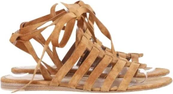 Gianvito Rossi Pre-owned Suede sandals Brown Dames