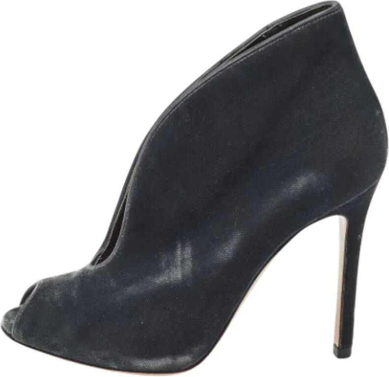 Gianvito Rossi Pre-owned Velvet boots Black Dames