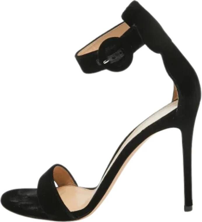 Gianvito Rossi Pre-owned Velvet sandals Black Dames