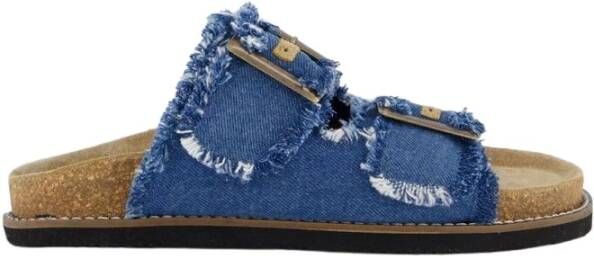 Gibaldi Gesp Slipper Jeans Blauw