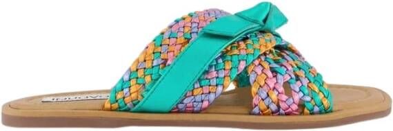 Gibaldi Gevlochten Metallic Slipper Groen