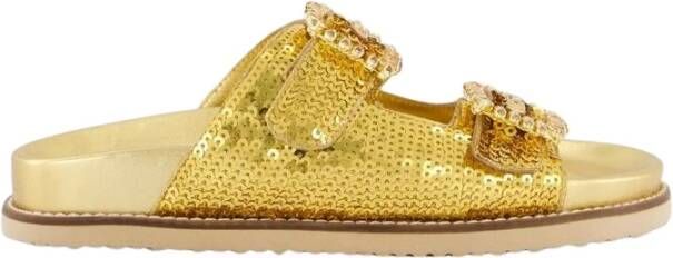 Gibaldi Goud Metallic Gesp Slipper