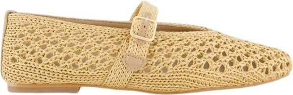 Gibaldi Raffia Ballerina Schoenen in Beige