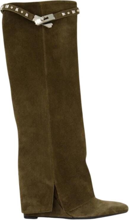 Gibaldi Studded Leather Wedge Boot