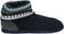 Giesswein Blauwe Gesloten Pantoffels met Bontvoering - Thumbnail 2