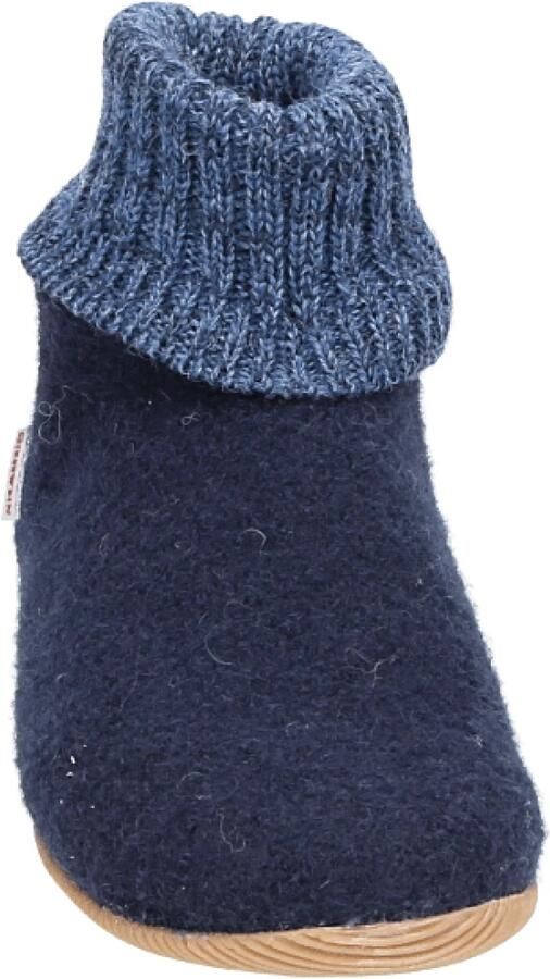 Giesswein Blauwe Gesloten Pantoffels met Bontvoering - Foto 3