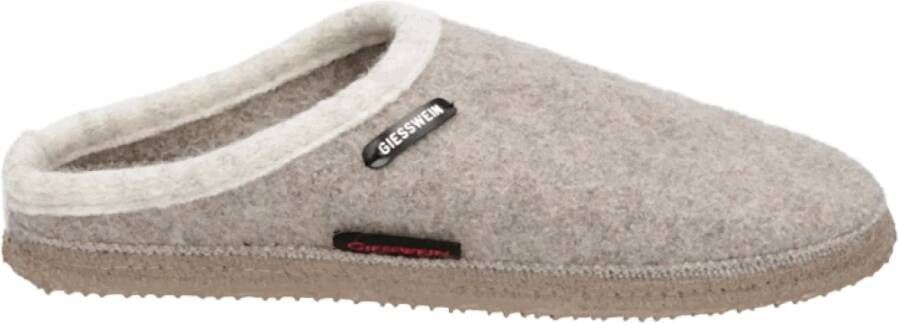Giesswein Taupe Slipper met Vacht Voering