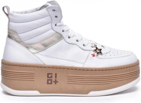 Gio+ Basketbal sleehak sneakers in leer