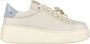 Gio+ Beige Leren Lage Top Glitter Sneakers - Thumbnail 1