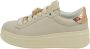 Gio+ Beige Suède Sneakers met Gouden Details - Thumbnail 1