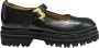 Gio+ Leren Mocassin met Open Kraag Black Dames - Thumbnail 1