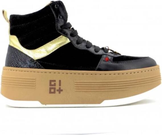 Gio+ Leren Sneaker Zwart Dames