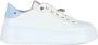 Gio+ Leren Sneakers met Contrast Inzetstukken White Dames - Thumbnail 1